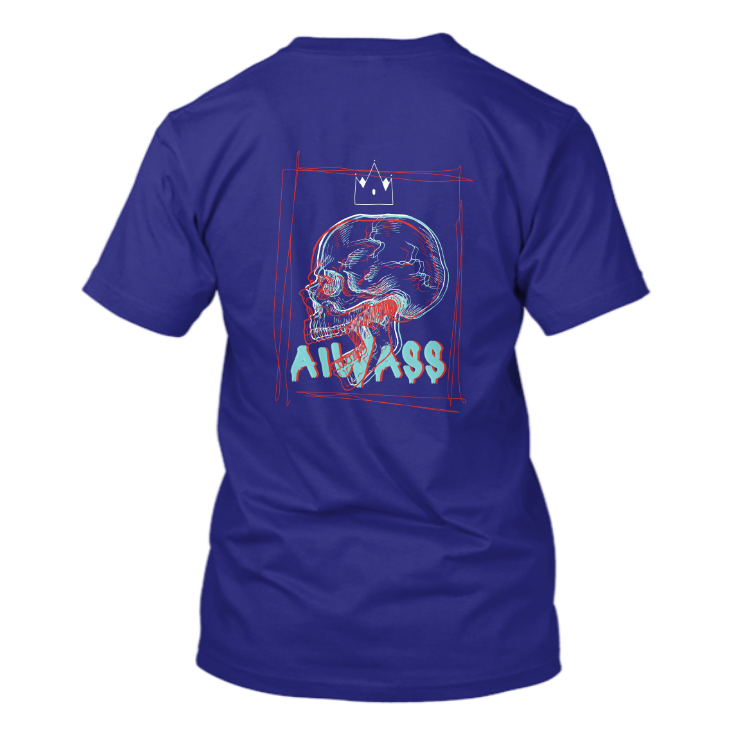 Camiseta AIWASS Skull - Azul-Marinho