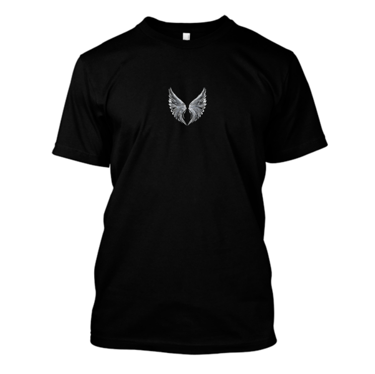 Camiseta AIWASS Asas de anjo - Preta