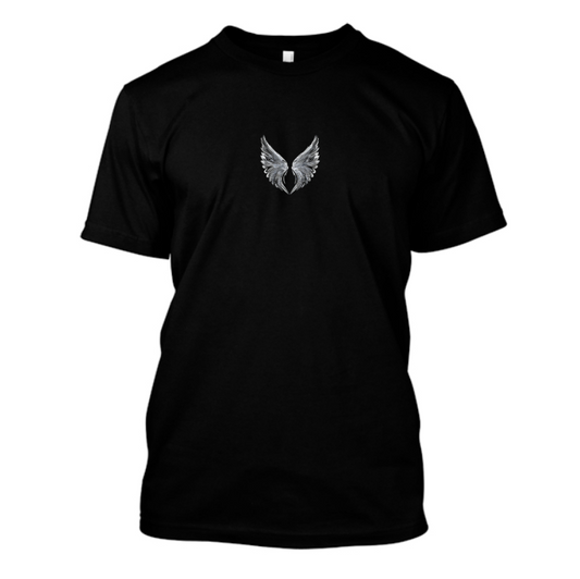 Camiseta AIWASS Asas de anjo - Preta